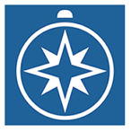 blue tile with a star in a circle