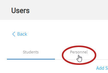 select the Personnel tab
