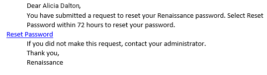 example of the email