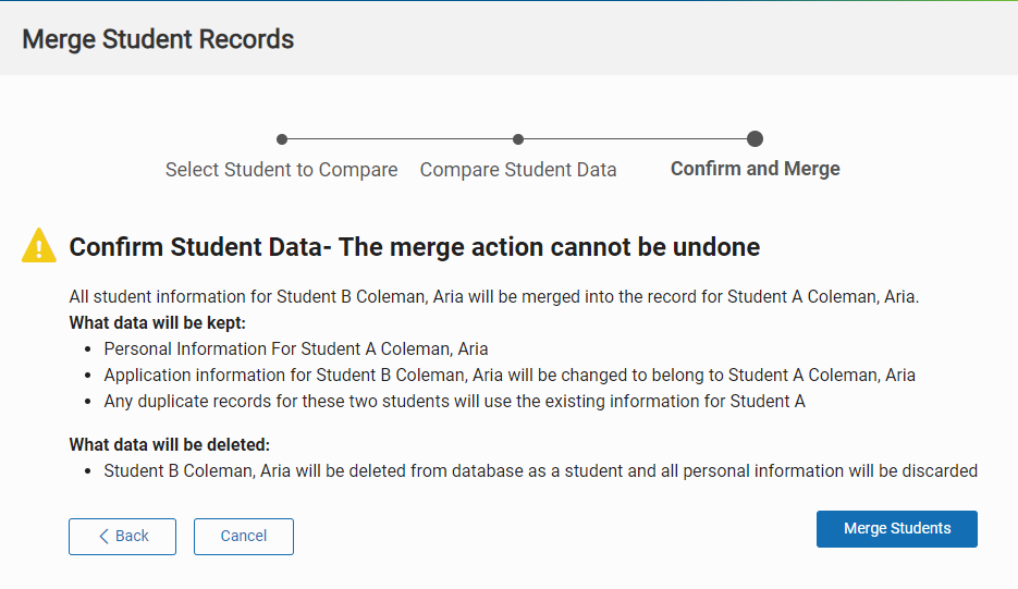 an example of the information on the page