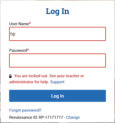 example of a message when an account is locked out