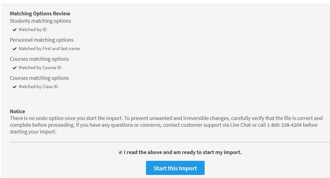 the box checked to indicate you have read the information