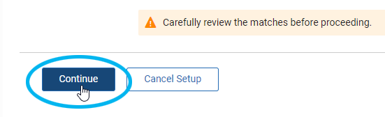 the Continue button
