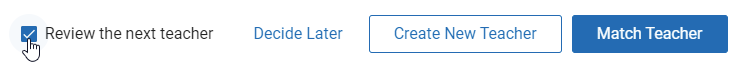 the Review the next teacher check box
