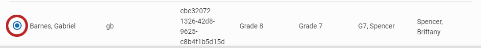 example of a selected student
